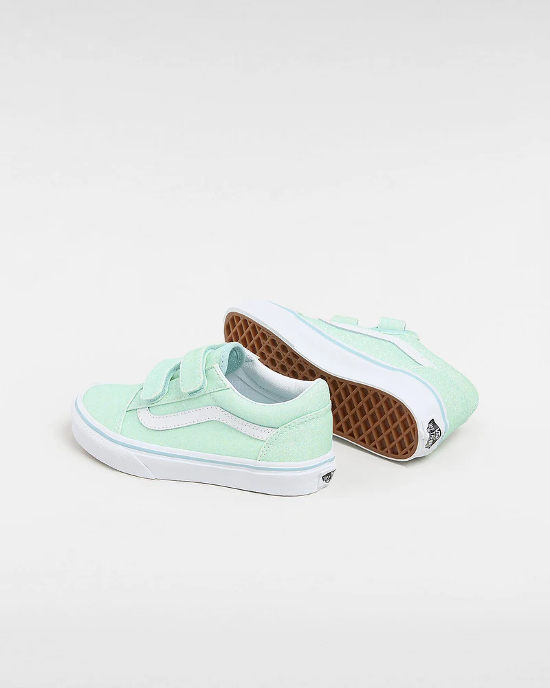 VANS Old Skool V-Turnschuhe für Kinder – Glitzerblau