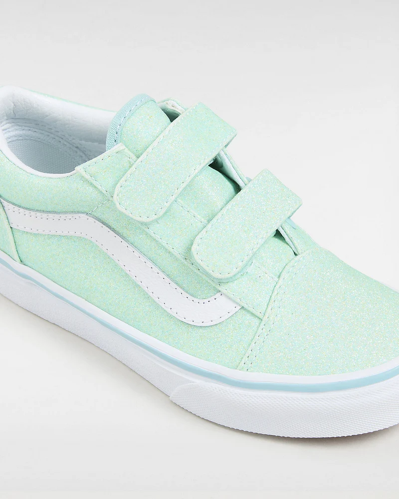 VANS Old Skool V-Turnschuhe für Kinder – Glitzerblau