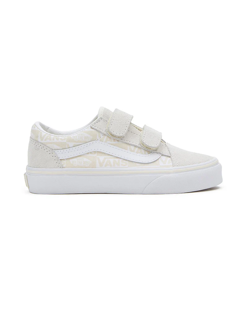 VANS Kinder Old Skool V Logo Trainer – Marshmallow / Weiß