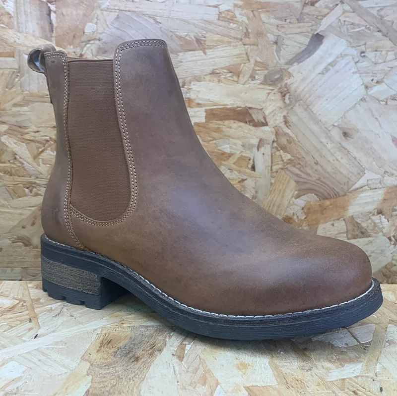 Oak & Hyde Frauenbrücke Chelsea Leder-Ankle-Boots - Cognac