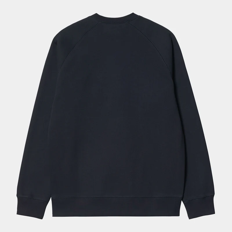 Carhartt WIP Herren Chase Sweat Top – Dunkelblau / Gold