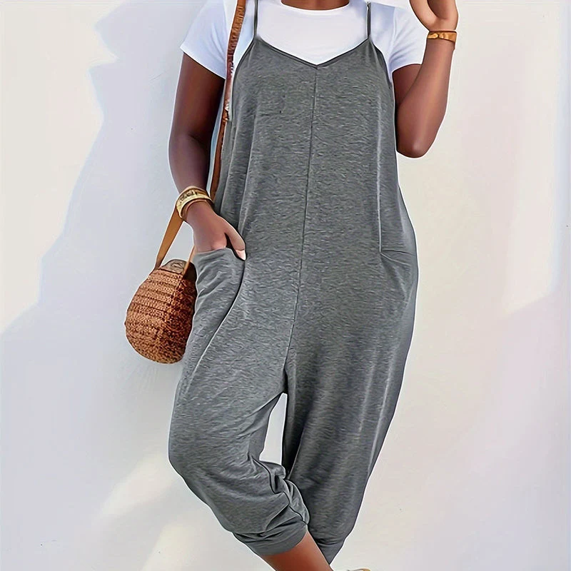 Shavela | Luftiger Spaghettiträger-Jumpsuit mit Taschen