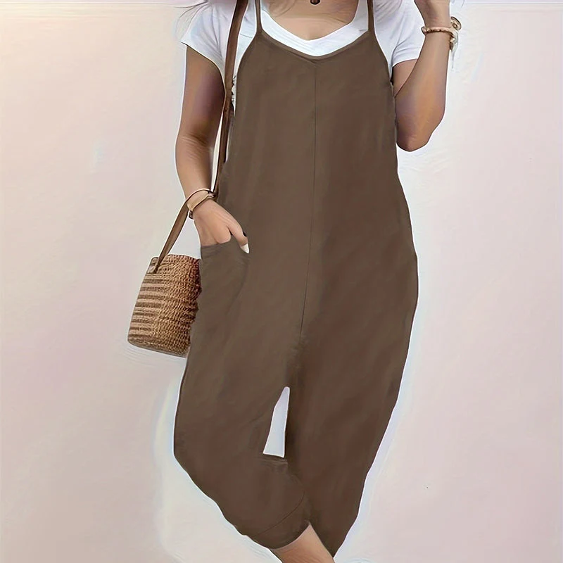 Shavela | Luftiger Spaghettiträger-Jumpsuit mit Taschen