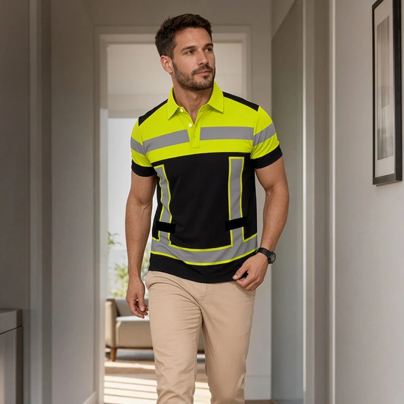Jelario | Sichtbares Arbeits-Poloshirt mit kurzem Arm