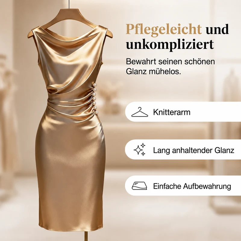 Thylla | Figurbetontes Abendkleid mit Wasserfallkragen