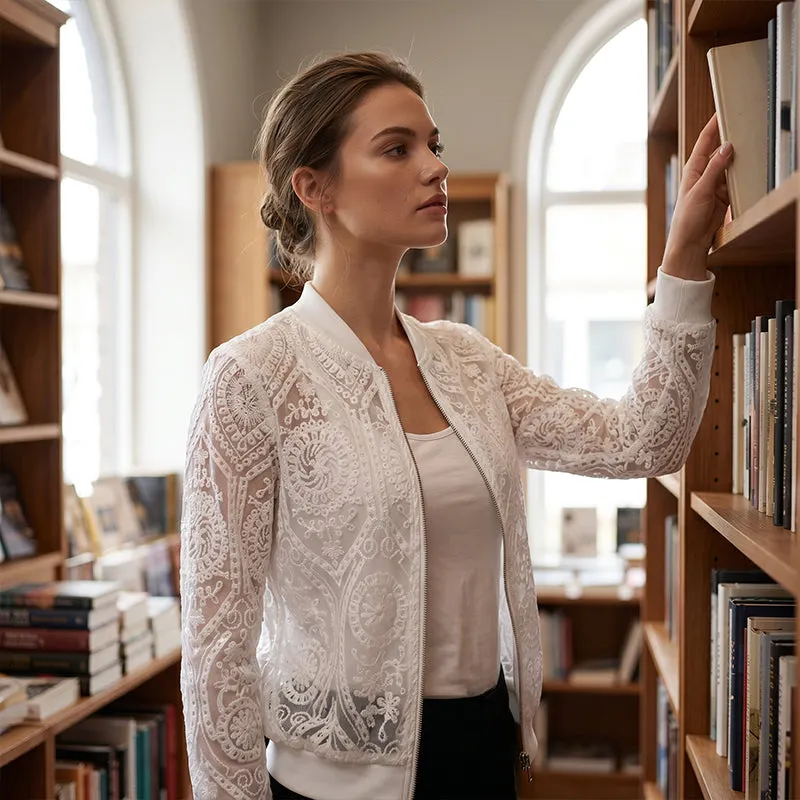 Venesse | Elegante Spitzenjacke mit floralem Muster