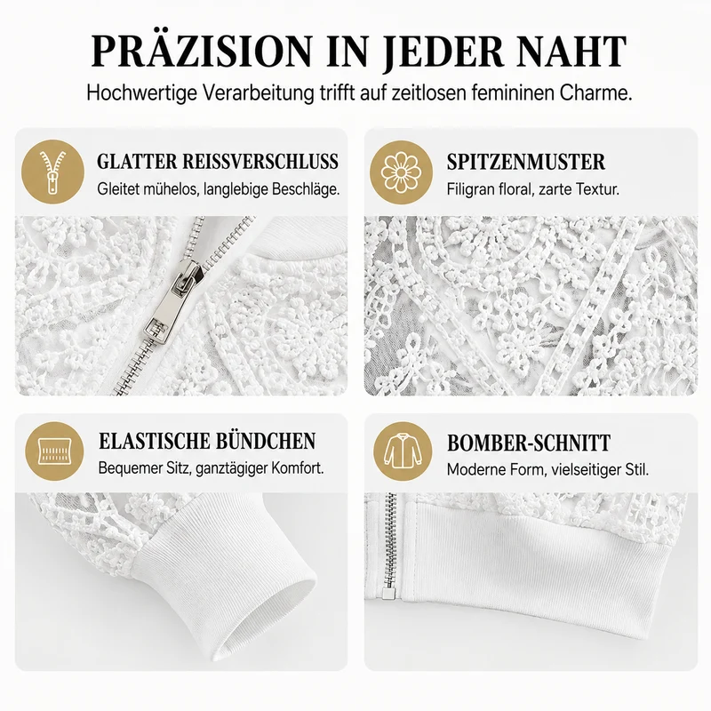 Venesse | Elegante Spitzenjacke mit floralem Muster