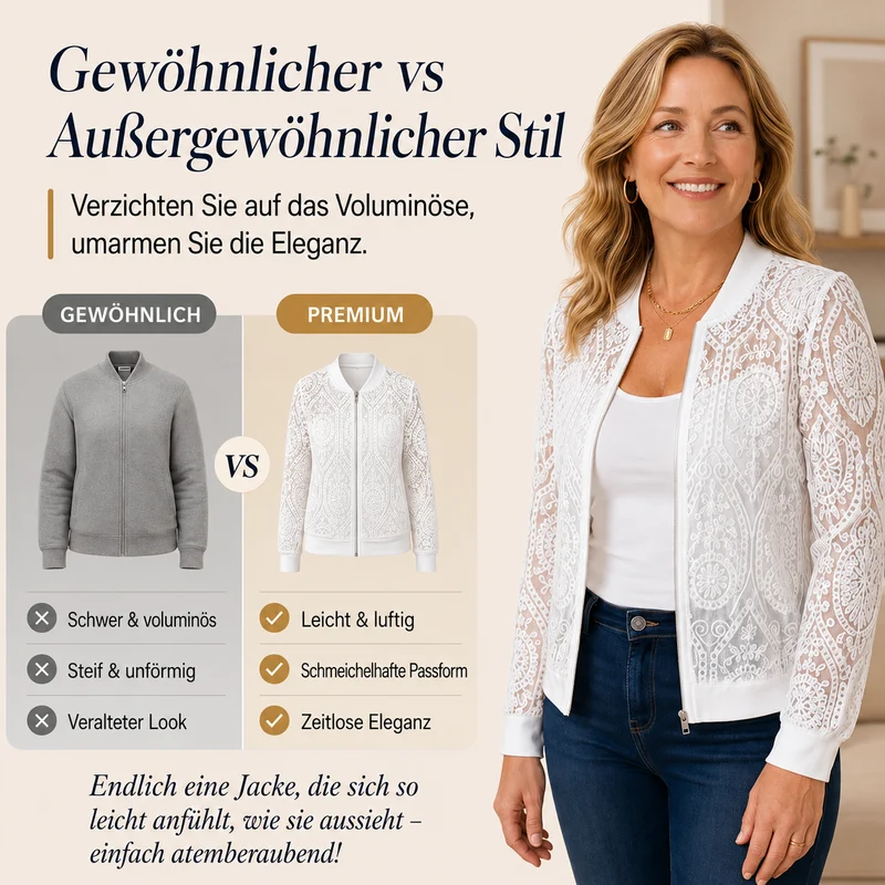 Venesse | Elegante Spitzenjacke mit floralem Muster