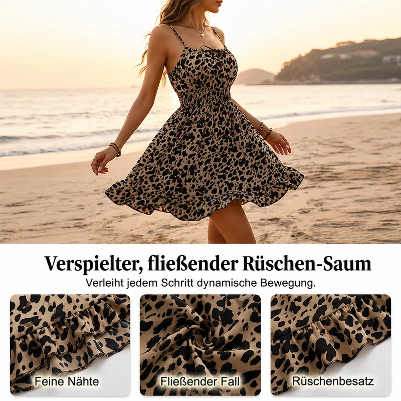 Familla | Verspieltes Kleid mit Bindeband und Smock-Detail