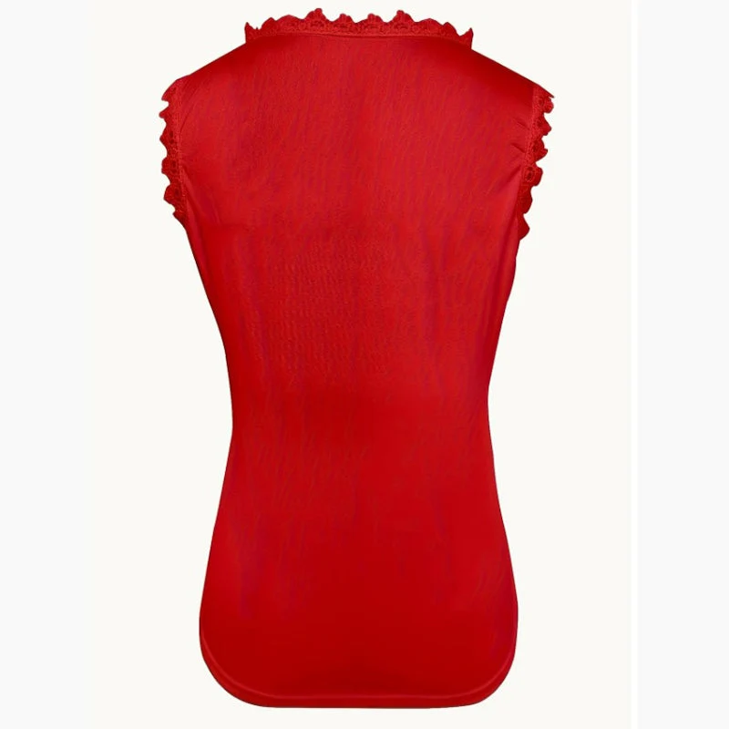 Aedazy | Ärmelloses Spitzentop mit Muschelsaum