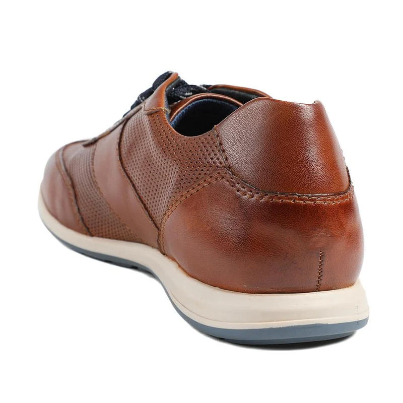Bugatti Leather Lace Up Trainers - BUG43515 / 329 257 - Cognac