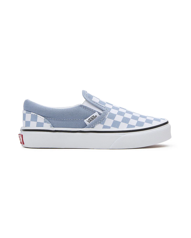 VANS Klassische Slip-On-Sneaker „Color Theory Checkerboard“ für Kinder – Staubblau