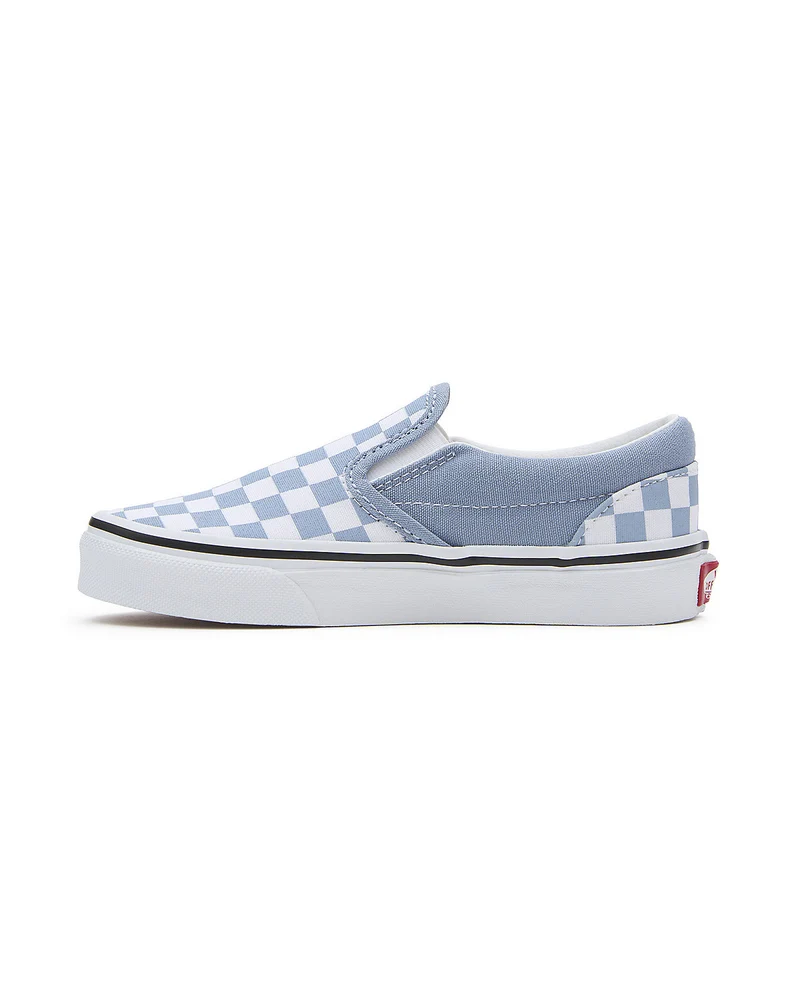 VANS Klassische Slip-On-Sneaker „Color Theory Checkerboard“ für Kinder – Staubblau