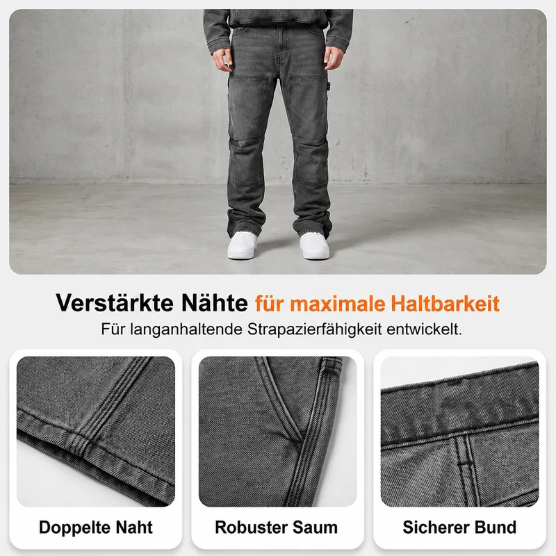 Elferro | Gestapelte Cargojeans im Streetwear-Look