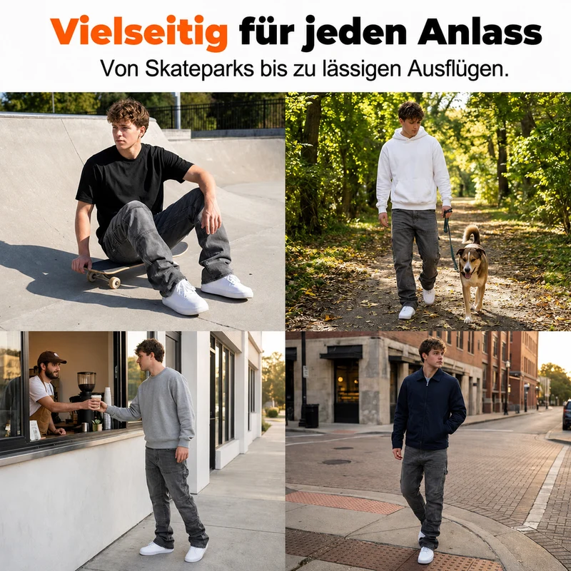 Elferro | Gestapelte Cargojeans im Streetwear-Look