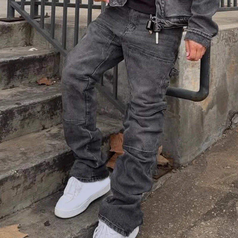 Elferro | Gestapelte Cargojeans im Streetwear-Look