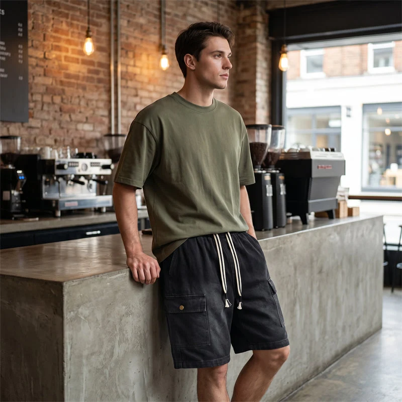 Patteo | Lässige Denim-Shorts mit großen Cargotaschen