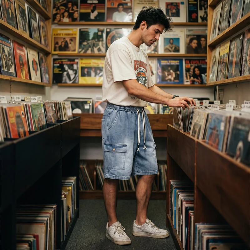 Patteo | Lässige Denim-Shorts mit großen Cargotaschen