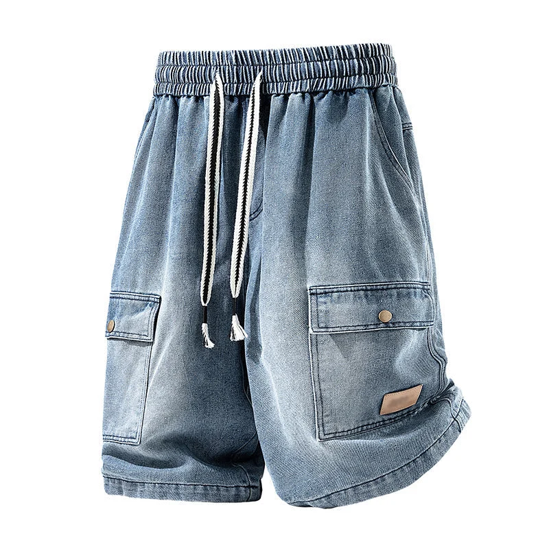 Patteo | Lässige Denim-Shorts mit großen Cargotaschen
