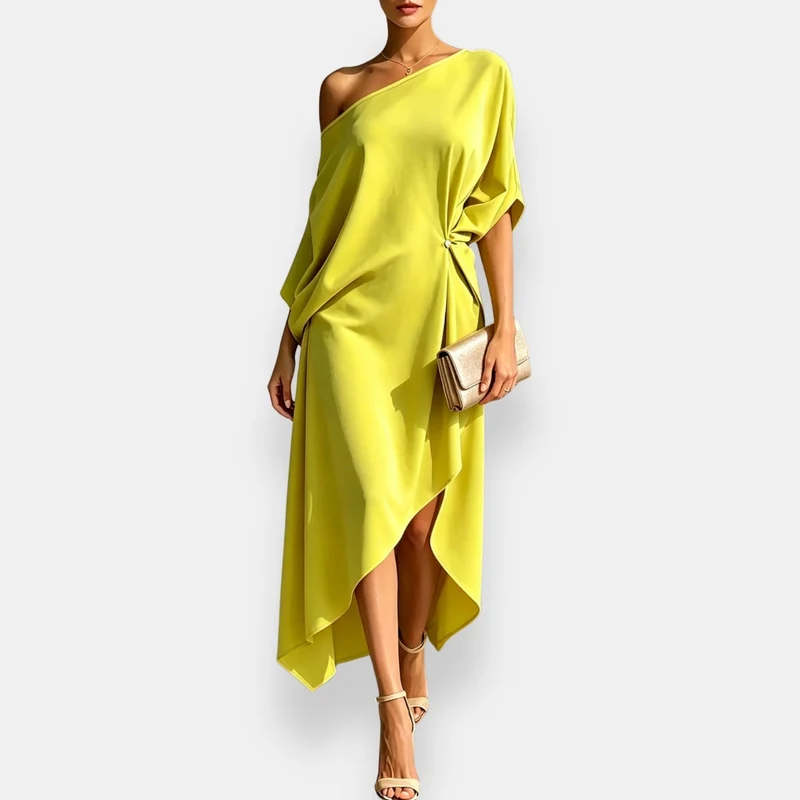 Orielle | Elegantes Abendkleid mit asymmetrischem Drapé