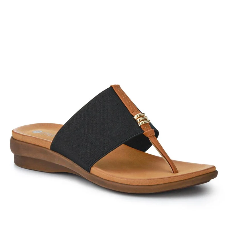 Flexible Toe Post Sandals - BAIZH41027 / 327 077 - Black