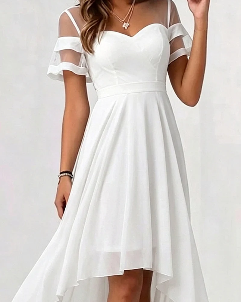 Calissa | Feminines Abendkleid mit asymmetrischem Saum