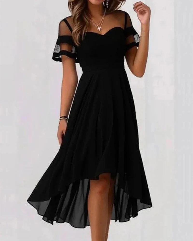 Calissa | Feminines Abendkleid mit asymmetrischem Saum