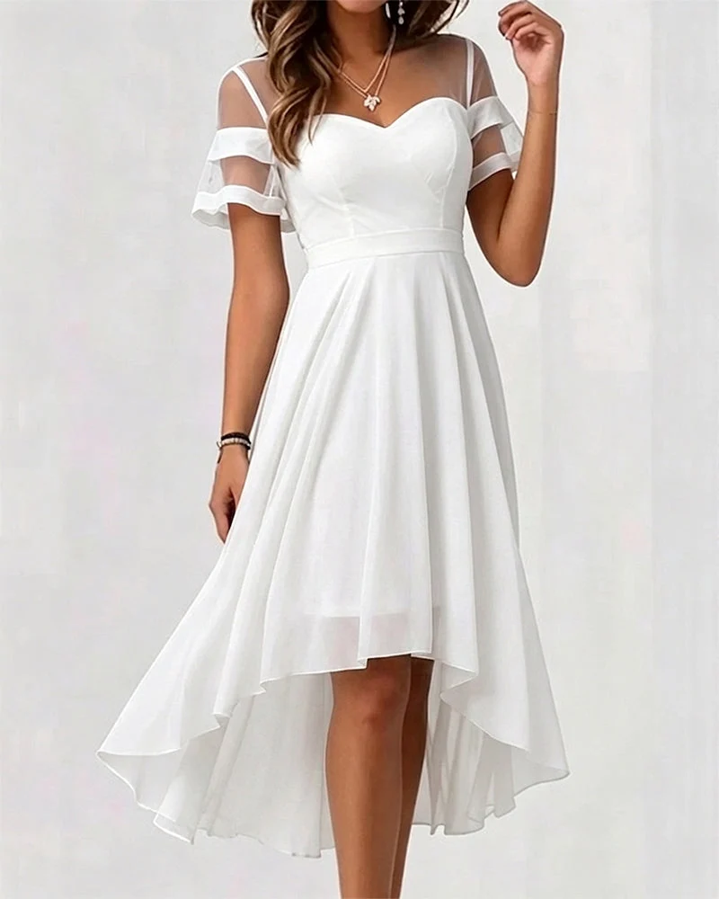 Calissa | Feminines Abendkleid mit asymmetrischem Saum