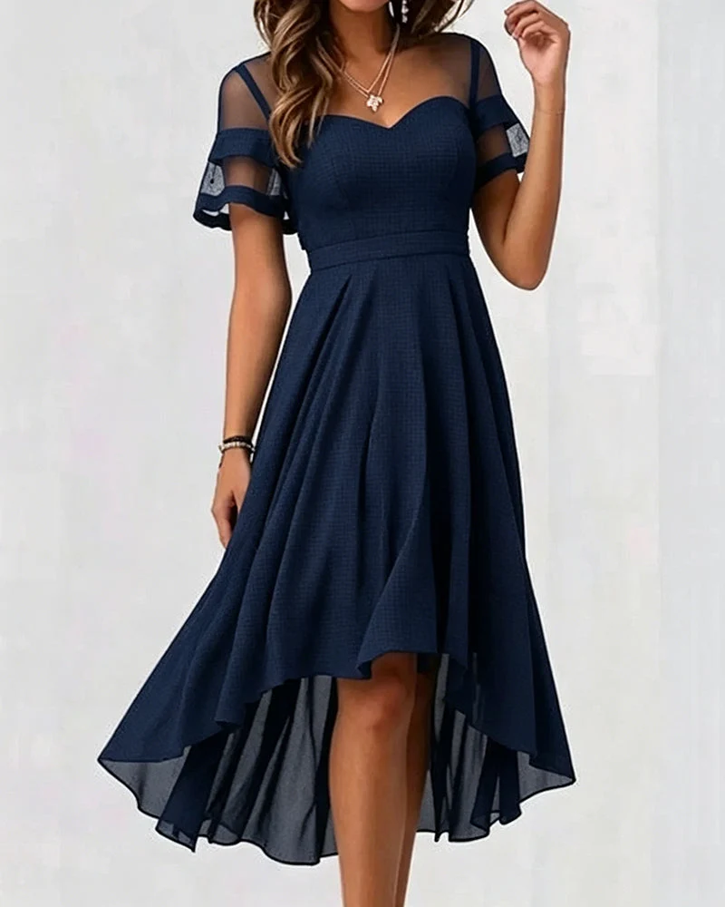Calissa | Feminines Abendkleid mit asymmetrischem Saum