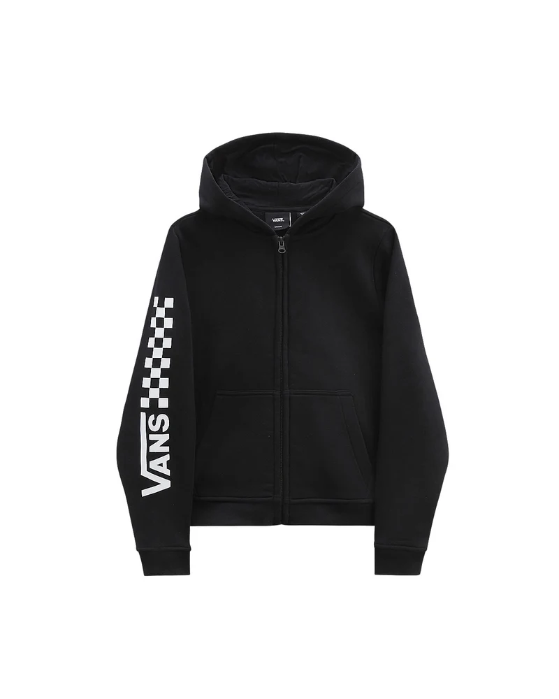 VANS Kinder-Kapuzenpullover mit Kreidetafel-Reißverschluss – Schwarz