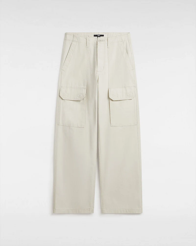 VANS Damen Arroyo Cargohose mit weitem Bein – Turteltaube