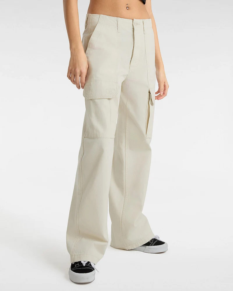 VANS Damen Arroyo Cargohose mit weitem Bein – Turteltaube