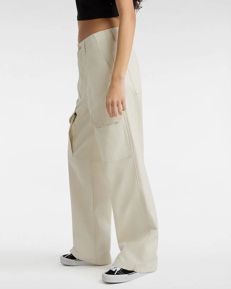 VANS Damen Arroyo Cargohose mit weitem Bein – Turteltaube