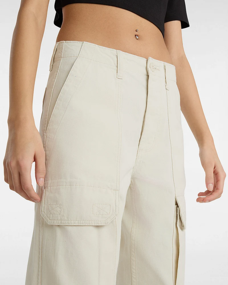 VANS Damen Arroyo Cargohose mit weitem Bein – Turteltaube