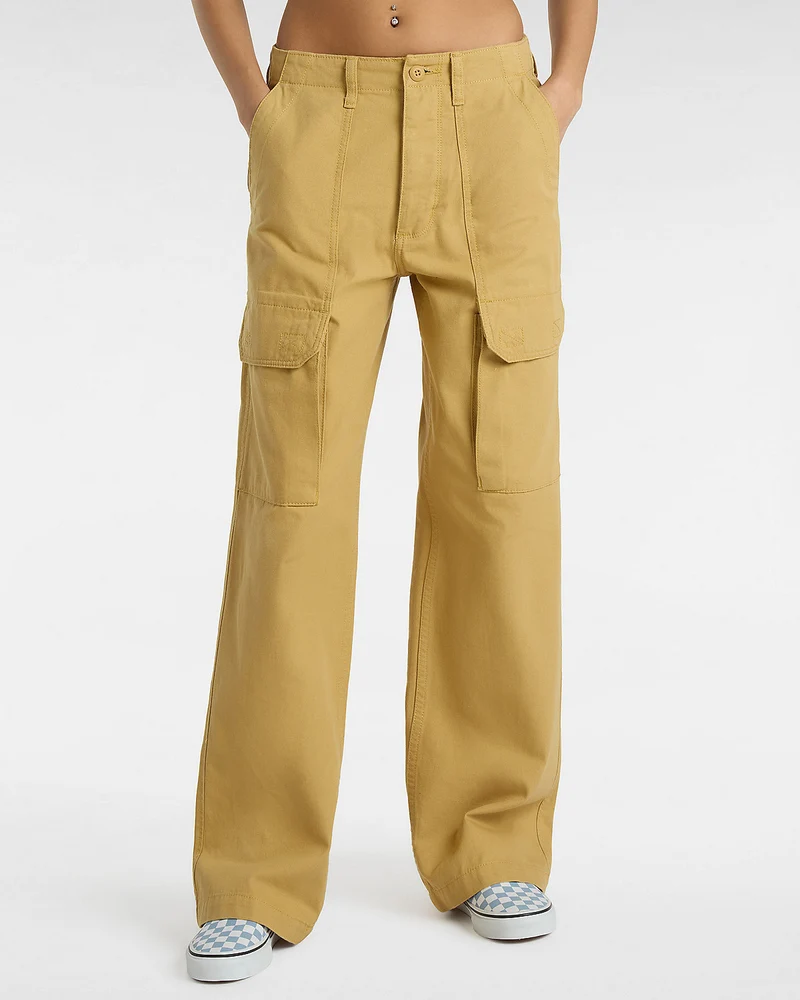 VANS Damen Arroyo Cargohose mit weitem Bein – Antilopenbraun