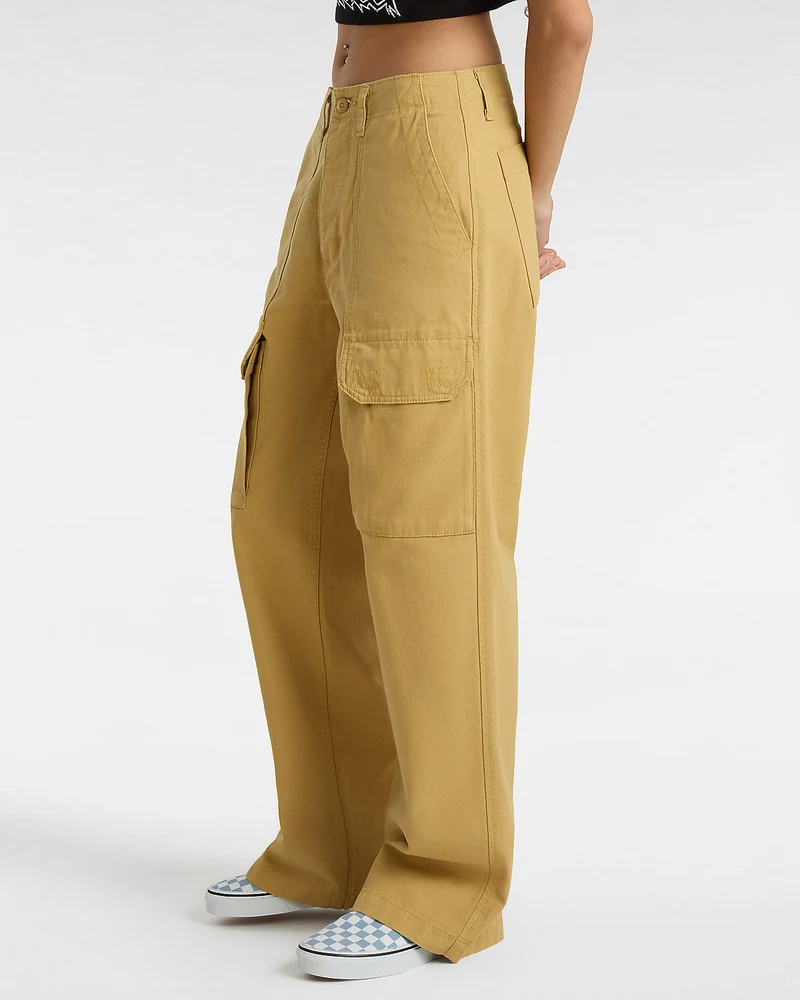 VANS Damen Arroyo Cargohose mit weitem Bein – Antilopenbraun