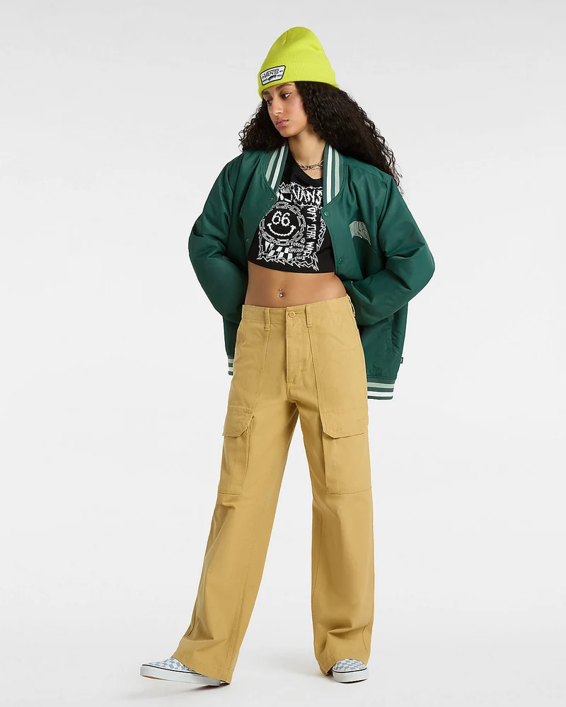 VANS Damen Arroyo Cargohose mit weitem Bein – Antilopenbraun