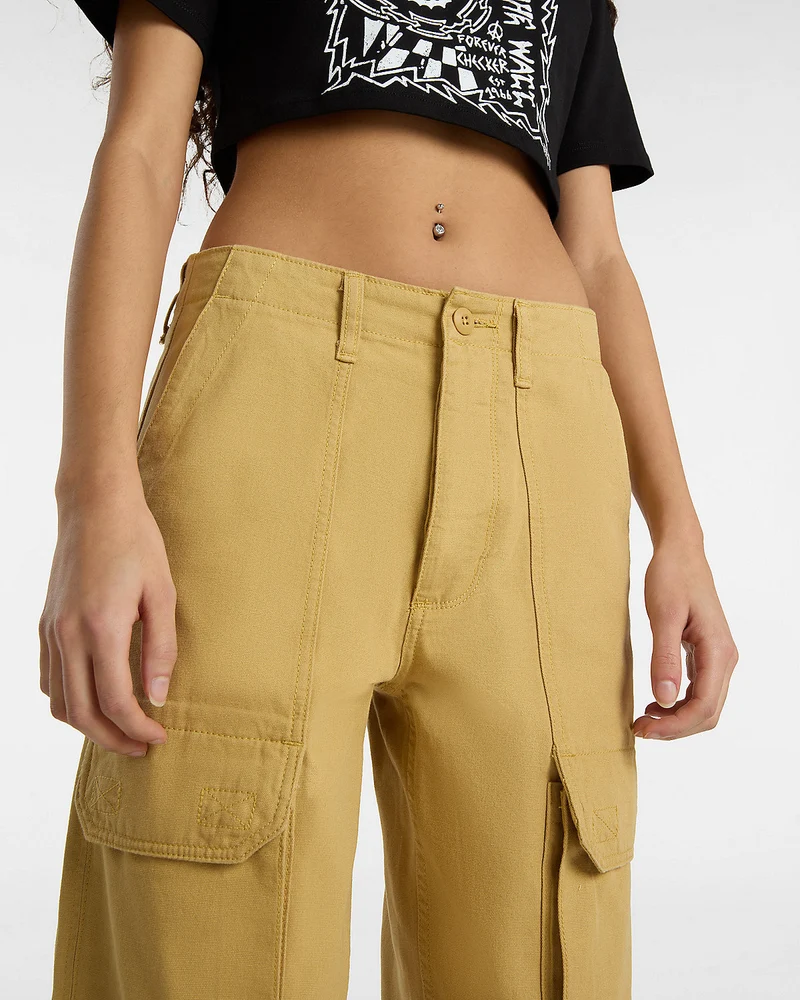VANS Damen Arroyo Cargohose mit weitem Bein – Antilopenbraun
