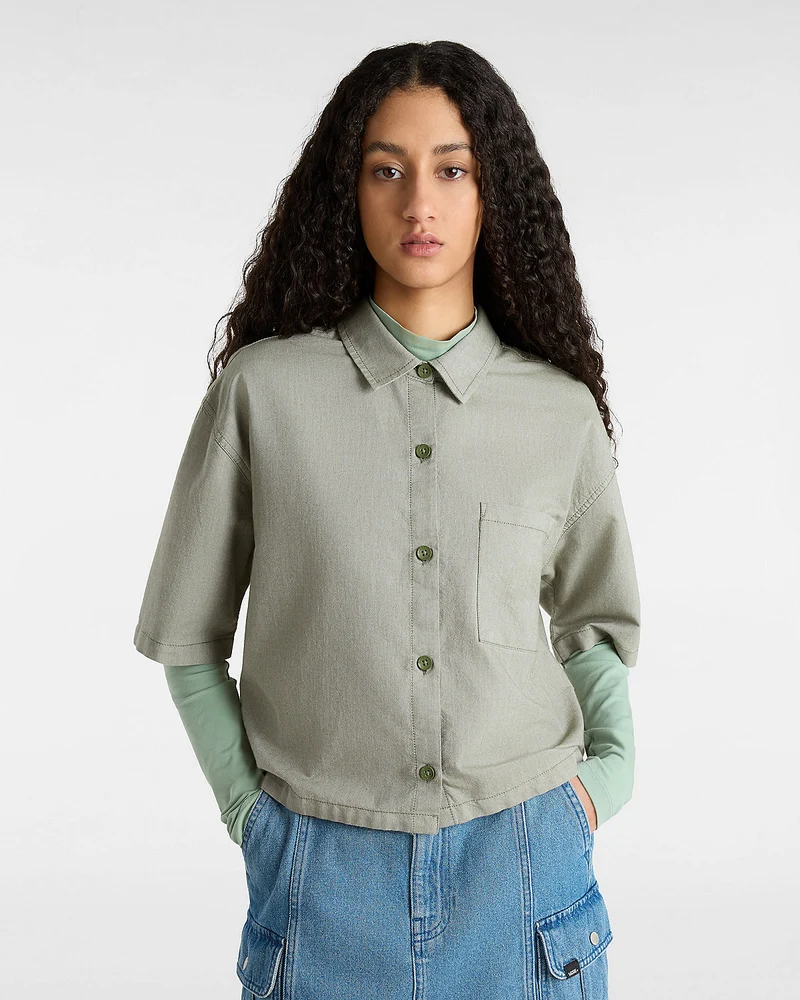 VANS McMillan-Hemd für Damen – Olivgrün