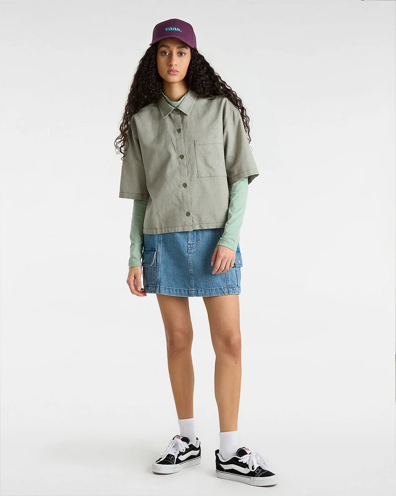 VANS McMillan-Hemd für Damen – Olivgrün
