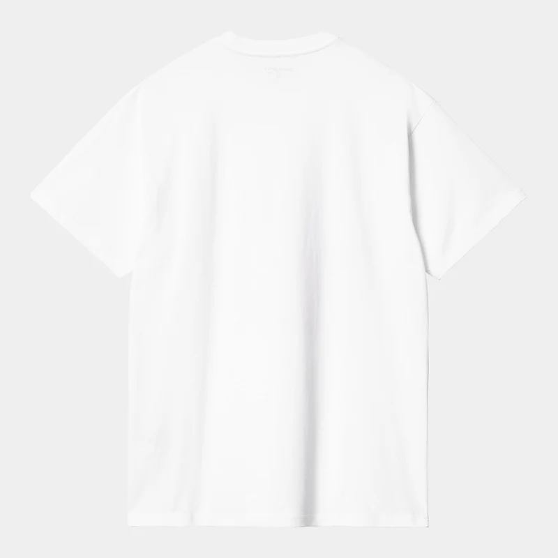 Carhartt WIP Herren Buddy Kurzarm Bio-T-Shirt - Weiß / Rosa
