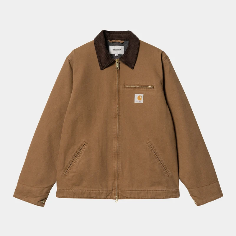 Carhartt WIP Detroit Heavy Stone Wash Jacke für Herren - Hamilton Braun / Tabak