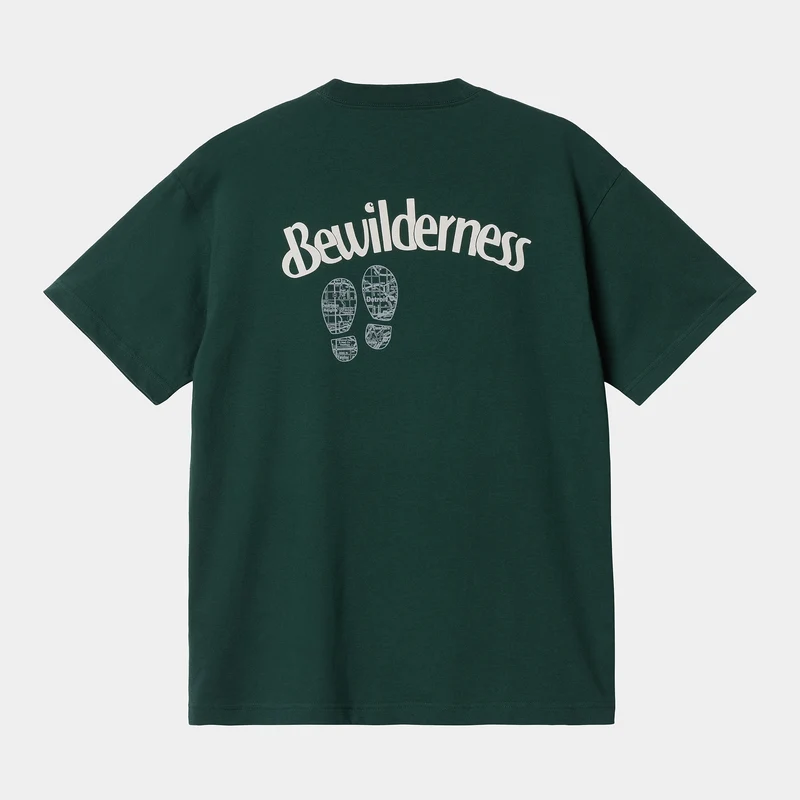 Carhartt WIP Kurzärmliges Bio-T-Shirt „Bewilderness“ für Herren – Discovery Green