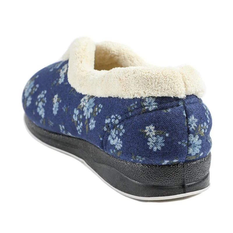 Padders Wide Fit Memory Foam Slippers - PADQING43006 / 329 403 - Navy