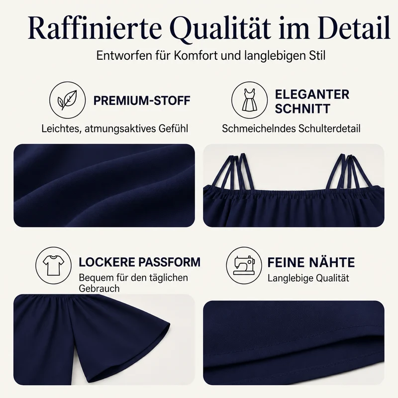 Leshy | Schulterfreies Sommerkleid mit Spaghettiträgern