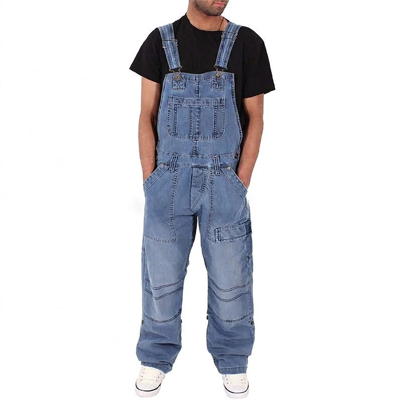 Thiago | Robuste Jeans-Latzhose mit verstellbaren Trägern
