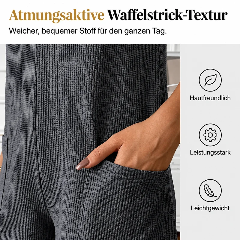 Giely | Weicher Lounge-Romper mit Seitentaschen