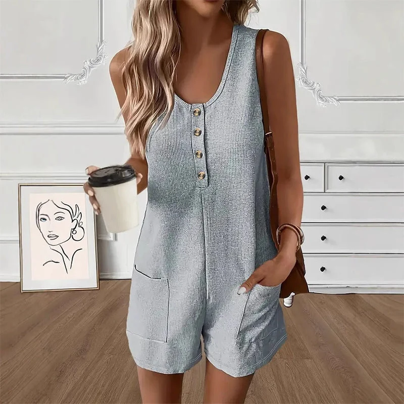 Giely | Weicher Lounge-Romper mit Seitentaschen