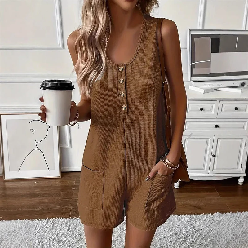 Giely | Weicher Lounge-Romper mit Seitentaschen