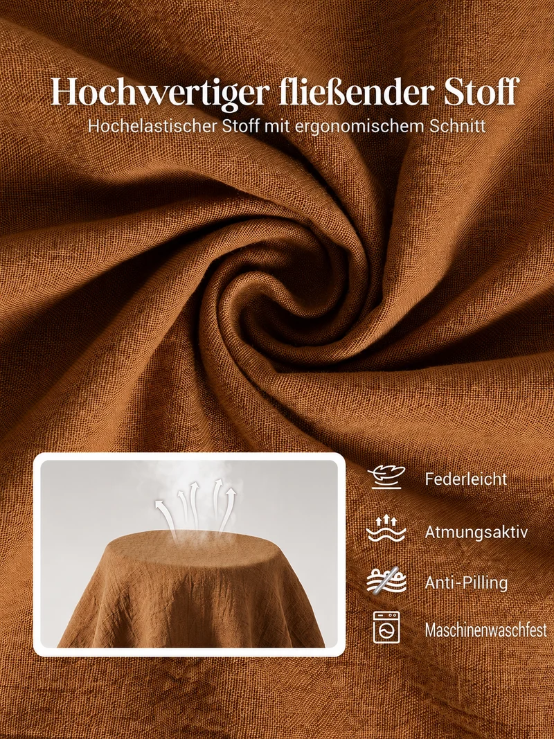 Quciana | Knitterarmes Freizeitset mit asymmetrischem Top